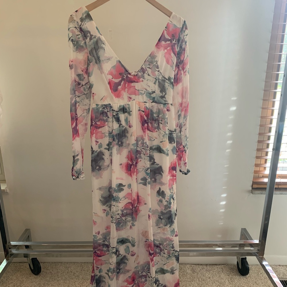 Zara Floral Floor length dress